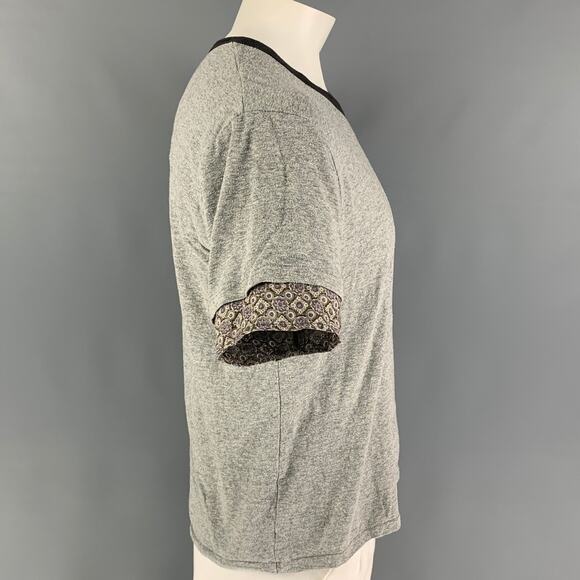 SASQUATCHfabrix Size XL Grey Cotton Silk Crew-Neck T-shirt - Picture 3 of 7